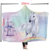 Customized 3D printed hooded blanket can be worn on flannel lamb cashmere cloak Viking totem theme Custom DIY Thin Quilt Sofa blan206S