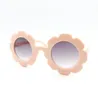 2021 Sun Flower Kids Kids Cute Round Shape Baby Sunglass المتلألئ بلينغ الزهور الأطفال النظارات M024