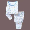 Baby jongens kleding pakken katoen kinderen nachtkleding sets kinderen t-shirts broek 2-stuks sets pyjama 2 3 4 5 6 7 jaar PJ's zachte 210413