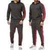 Top marque survêtement ensembles décontractés printemps automne vêtements de sport pour hommes course costume de sport veste + pantalon deux pièces survêtement tenue ensemble vêtements