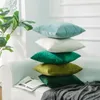 Kussen / decoratief kussen 1pc Effen Kleur Emerald Fluwelen Kussenhoes Throw Case Sofa Auto Home Decor ZIP UP Moderne Mode