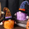 Feestartikelen Halloween Gnomes met lichte spin handgemaakte pluche vampieren poppen tafel ornament kinderen geschenken xbjk2108