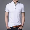 FuyBill Mandarin Collar T-shirt à manches courtes Hommes Printemps Été Nouveau style Top Hommes Marque Vêtements Slim Fit Coton T-shirts 210409