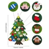 Christmas Decorations Kids DIY Felt Tree Decoration With LED String Lights Wall Door Hanging Ornament Xmas 2022 Year Gift