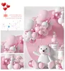 Kit de ballon métallique blanc rose 104pcs décoration de fête pour anniversaire d'anniversaire de mariage anniversaire TX0077