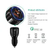 Economical and durable Cell Phone Car Chargers Dual USB QC3.0 Fast Charge Adapter Smart Charger 12V 3.1A For Android without packing