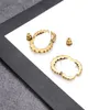 Full Pearl Alphabet Charm Earrings Designer Double Letter Studs Women Vintage Style Eardrop for Party Anniversary2452998