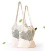 Reusable Shopping mesh bag String Grocery Shopper Cotton Tote Woven Net Shoulder ShoppingBag RRE12510