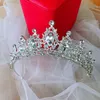 Lyxprinsessan Bröllopshuvudstycken Brud Tiara Rhinestone Crown Head Pieces Crystal pannband Hårtillbehör