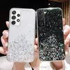 Verloop Glitter Star Cases voor Samsung A52 A72 A32 A51 A71 M51 S20 FE S21 PLUS S10 S9 S8 Opmerking 20 10 Pro Clear Soft Cover