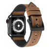 Band för Apple Watch Leather Loop Armband Bälte 42mm 38mm 44mm 40mm Watchband Strem för Iwatch 6 5 4 3 SE Wristband