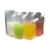 Bevel opening Stand-up Plastic Drink Packaging Bag Spout Pouch for Juice Milk Coffee Beverage Liquid Packing