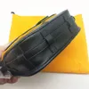 Bolsos de hombro unisex de alta calidad, bolso de mensajero de cubierta pequeña negra, bolso cruzado clásico de cuero 285M