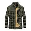 Winter Shirt For Men Thick Cotton Warm Fleece Shirts Plaid Long Sleeve Mens Shirt Buffalo Plaid Flannel Jacket Plus Size M-4XL 220222