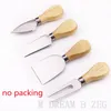 4Pcs/set Cheese Knife Sets Stainless Steel Butter Knife With Wood Handle Cheese Knives Kitchen Tool