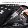 Portable 12v Mini Car Vacuum Cleaner Wireless Charging HighPower Handheld Super Dual Use Vaccums Cleaning Home Auto Interior Acce9068476