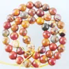 Wojiaer 4 6 8 10 12 14mm Stone Stone Round Picasso Jasper Loose Beads 15.5inches Making Jewelry By924