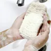 12x14 cm Sisal Sabun Çanta Pamuk ve Keten Örgü Çanta Banyo Malzemeleri Fırçalama Kabarcık Net Kılıfı