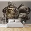 Papel de parede personalizado 3d Floral Floral Flores Mural Quarto Sala de estar Sofá TV Fundo Foto Wallpaper Decor