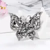 Rhinestone Butterfly Brooch Wedding Crystal Insect Bouquet Hijab Scarf Pin Women Jewelry Gift