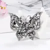 Rhinestone Butterfly Brosch Bröllopskristall Insect Bouquet Hijab Scarf Pin Women Smycken Gift