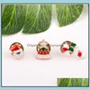 Pins, broscher Smycken 3 stilar Creative Cartoon Christmas Cute Santa Claus Jingle Bells Socks Donuts Candy Enamel Pins Xmas Jacket Badges B