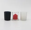 wholesale DIY candle holders container 50ml 160ml black white red Matte transparent glass candles empty cup SN3361