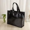 Women Shopping Bag Large Capacity Canvas Gift Wrap Travel Storage Bags Laser Glitter Female Handbag Grocery Canvas Tote