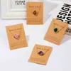 5 Colors Fan Shape Natural Stone Pendant Necklace Quartz Druzy Resin Beads Gold Link Chain Necklace with Card Jewelry Gift G1206