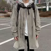IEFB coreano giacca a vento con cappuccio da uomo di media lunghezza alla moda bei vestiti da lavoro sciolto casual primavera tendenza cappotto per uomo 9Y4512 210524