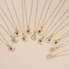 2022 Trendy Moon Star Star Birthstone Netclace Netclace Card for Women Crystal Gold Color Clavicle Chain Mom Hide -Jewelry Gifts