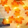 LED artificiale autunno foglie d'acero ghirlanda luci led-fata per la decorazione natalizia festa del ringraziamento decorazioni fai da te Halloween 100 pezzi SN2902