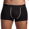 Kalsonger Sexiga Gay Underkläder Herr Boxer Mesh Pouch Penis Scrotum Separation U Convex Unterhosen Herren Boxers Hombre Boxershorts Andas