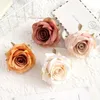 Decorative Flowers & Wreaths 5/10PCS Artificial Wholesale Silk Fake Roses Christmas Decoration For Home Wedding Wreath Bridal Accessories