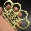 Knuckle Metal Duster Självförsvar Fyra fingrar Fist Buckle Finger Tiger Fitness Outdoor Safety Pocket EDC Tool