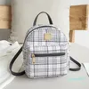 Stylish and Versatile Casual Plaid Backpack Japanese and Korean Style Student Backpack Shoulder Crossbody Women's Bag Mini Schoolbag