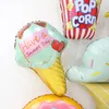Parti Dekorasyon Donuts Şeker Dondurma Patlamış Mısır Folyo Balonlar Bebek Duş Mutlu Doğum Günü Süslemeleri Şişme Helyum Tatlı Çocuk Oyuncakları
