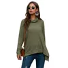 Fashion Solid Color Long Sleeve Thin Pullovers Women High Neck Street Wear Vintage Casual Autumn Sweater Tops Femme 210608