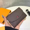 Women Bag Coin Purse Colorful Envelope Wallet Genuine Leather Letter Hasp High Quality Interior Zipper Small Exquisite Lady Bags