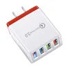 Adattatore di alimentazione rapida 5V 3A Porte USB 4USB Caricatore da muro adattivo Ricarica intelligente Viaggi universali EU US Plug opp pack Alta qualità