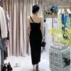 Black Asymmetrical Dress For Women One Off Shoulder Sleeveless High Waist Split Sexy Maxi Dresses Female Fashion Summer 210531