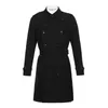 Burbee Solid Color Heren Trench Coats Spring en Autumn Winter Classic Fashion Medium Lengte Windscheiding Grote maatjas