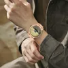 Wristwatches SHIFENMEI Sandalwood Strap Wooden Trendy Man's Wristwatch Casual Quartz Watch Men