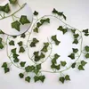 Julljus dekorationer för hemmet Ornaments Artificial Ivy Plants Creeper lämnar falska vinrankor för dekoration DIY LED 211122