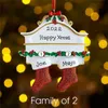 2022 Resina Calcetines personalizados Calcetines Familia de 2 3 4 5 6 7 8 Adorno de árbol de Navidad Decoraciones creativas Colgantes para regalos de Navidad DHLA31