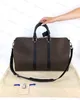 Dam män KEEPALL 45 50 55 Väska 7A kvalitet Crossbody Duffel tote klassiskt läder M40605 Bagage stor Lyx Designer Axelväskor Handväska mode luffare handväska