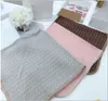 Mignon nouveau-né bébé couverture tricotée lettres imprimées garçons filles doux 100% coton enfants enfant en bas âge infantile automne hiver couvertures Swaddling285K