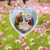 Kolye Kolyeler Zarif İsa Kalp Şekli Kolye Kadınlar Için Dua Guardian Din Kızının Arkadaşının Doğum Günü Hediyesi