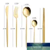 Porslin 5-Piece Set av knivgaffel Spoon Chopsticks Tea Spoon Rostfritt Stål Portugisisk Tortering Ny 1Set Fabrikspris Expert Design Kvalitet Senaste Style