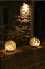 Lampes solaires LED en forme de boule craquelée, lumière de pelouse, lampe de sol extérieure de noël, décorations de jardin - S